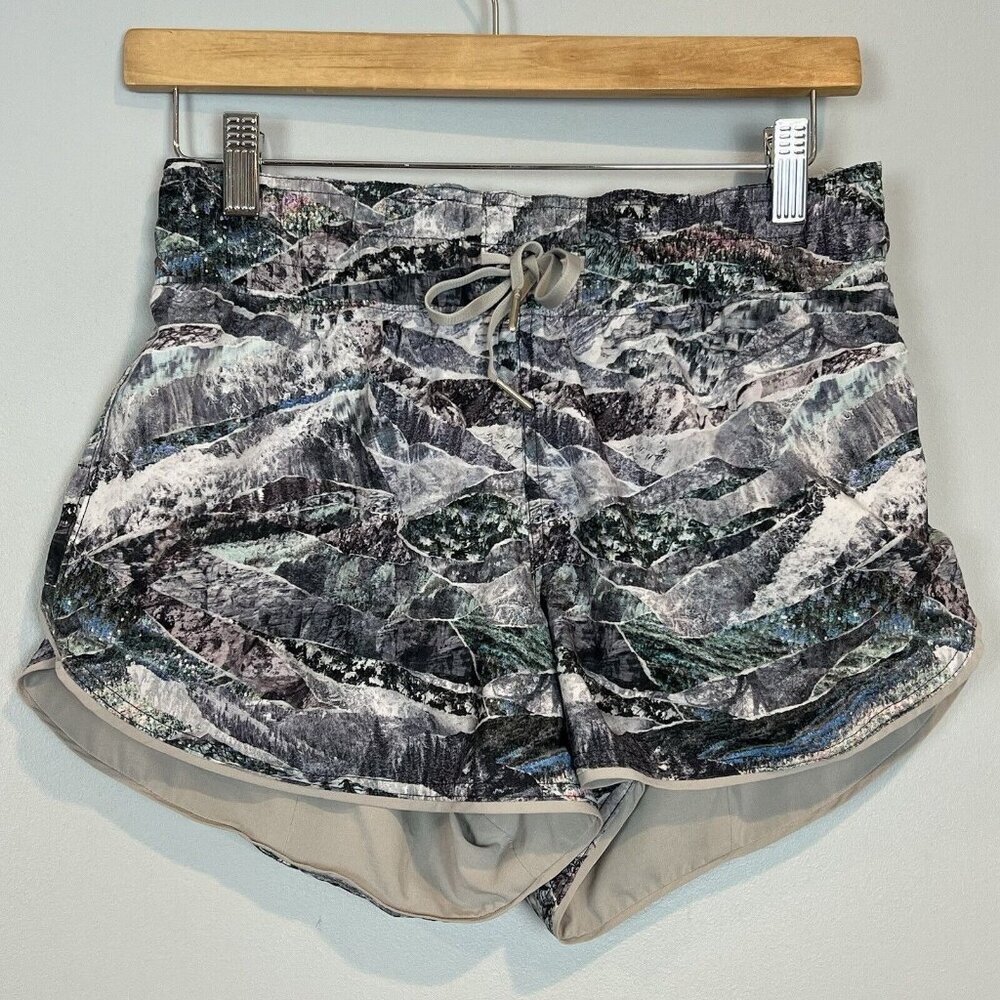 lululemon athletica Multicolor Mountain Print Athletic Shorts
